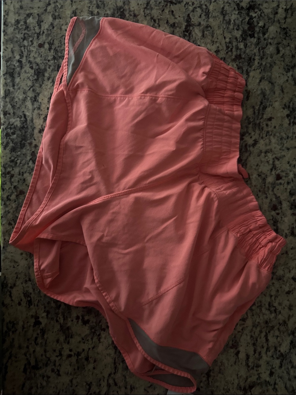 lululemon athletica Coral-Pink Women's Athletic Shorts with Reflective Trim